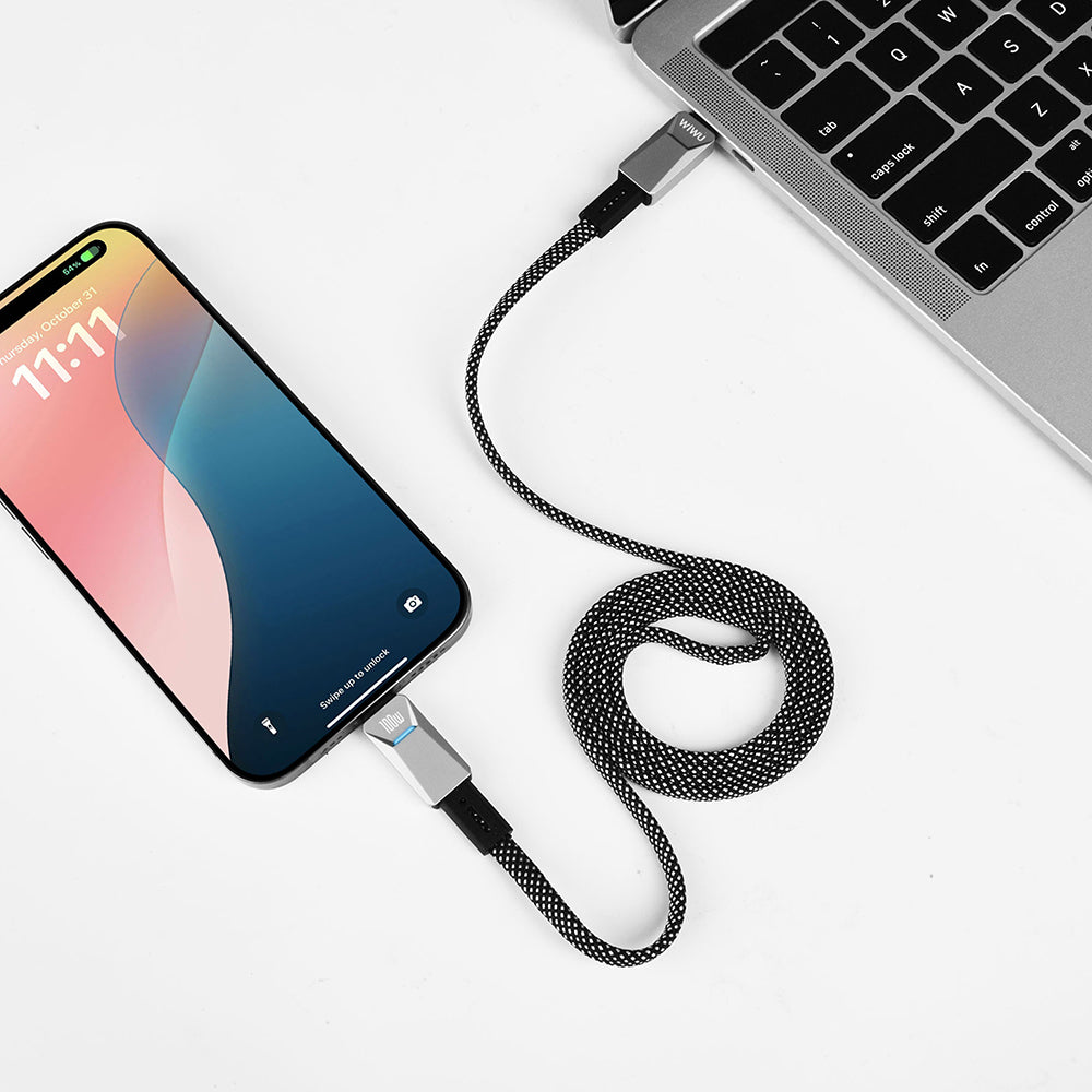 Wiwu Wi-C078 Cyberlink Serisi Type-C to Type-C PD Hızlı Şarj Özellikli Data ve Şarj Kablosu 100W 1M Wiwu Wi-C078 Cyberlink Serisi Type-C to Type-C PD Hızlı Şarj Özellikli Data ve Şarj Kablosu 100W 1M